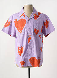 Chemise manches courtes violet OBEY homme