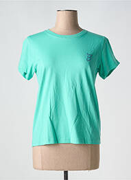 T-shirt col rond vert MAISON LABICHE femme