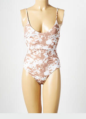 Maillot de bain 1 pièce beige PIECES femme