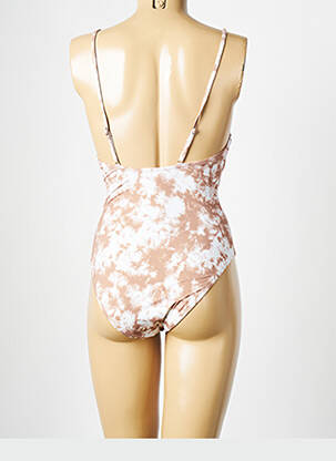 Maillot de bain 1 pièce beige PIECES femme