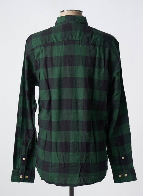 Chemise manches longues vert SELECTED pour homme