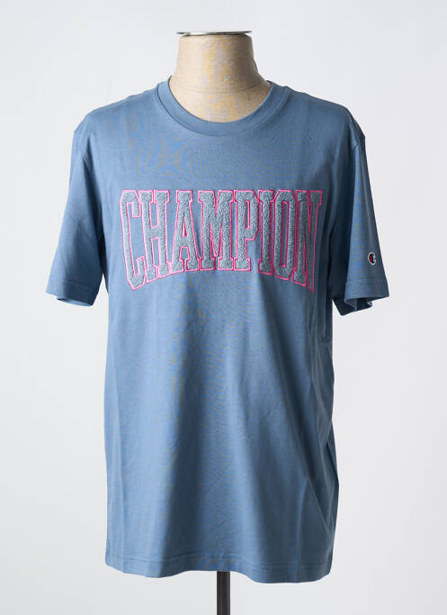 T-shirt bleu CHAMPION pour homme