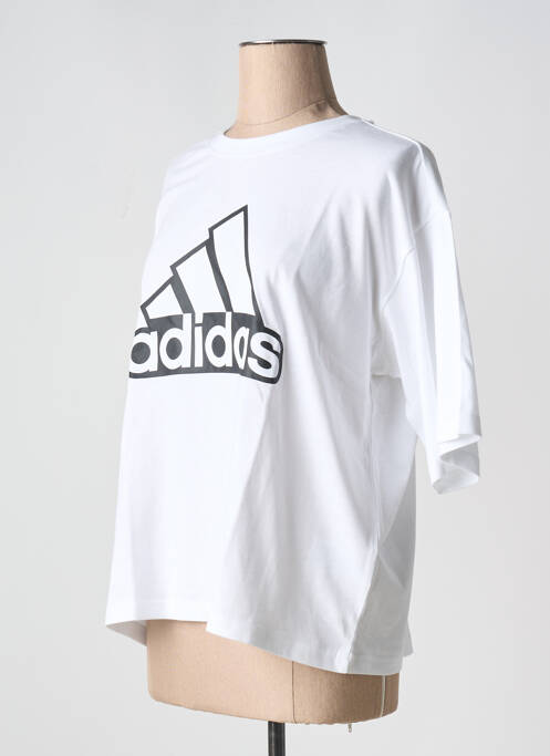 T-shirt blanc ADIDAS pour femme