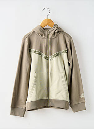 Gilet manches longues col rond vert NIKE garçon