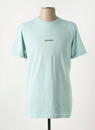 T-shirt bleu LES DEUX pour homme