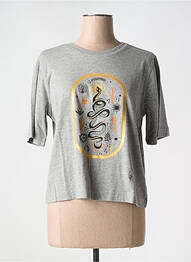T-shirt col rond gris STELLA FOREST femme
