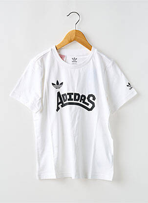 T-shirt col rond blanc ADIDAS fille