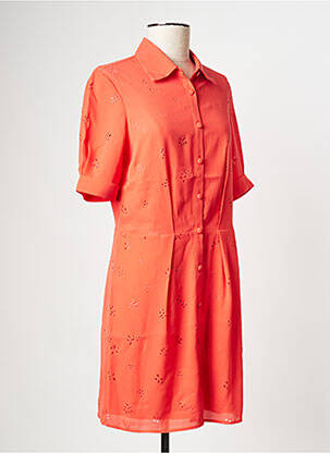 Robe courte col v orange I.CODE (By IKKS) femme