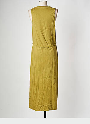Robe mi-longue col rond vert LEON & HARPER femme