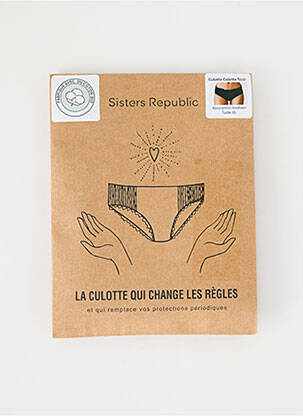 Culotte menstruelle noir SISTERS REPUBLIC femme