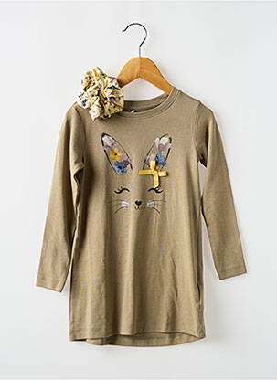 T-shirt col rond marron NAME IT fille