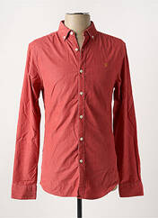 Chemise manches longues rose FARAH pour homme seconde vue