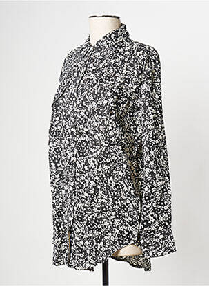 Chemisier col mao noir KNOWLEDGE COTTON APPAREL femme