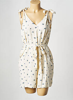 Combishort col v beige PIECES femme
