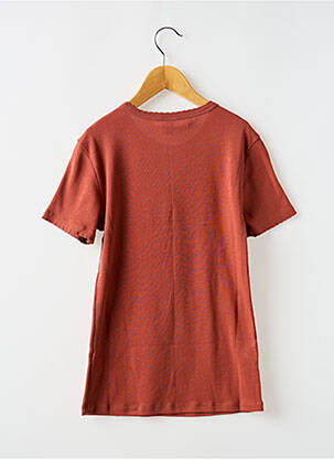 T-shirt col rond rouge PETIT BATEAU femme