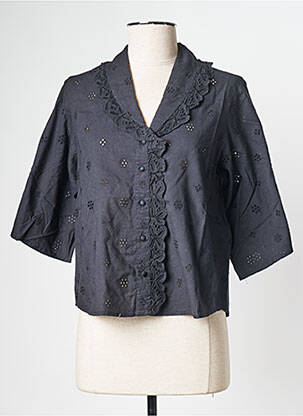 Chemisier noir SELECTED pour femme