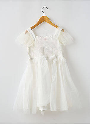 Robe courte col carré blanc TAPE À L'OEIL fille