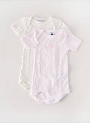 Body lingerie col rond blanc PETIT BATEAU enfant