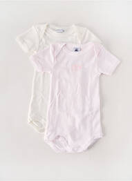 Body lingerie col rond blanc PETIT BATEAU enfant