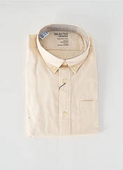 Chemise manches longues beige SELECTED pour homme seconde vue