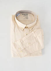 Chemise manches longues beige SELECTED pour homme seconde vue