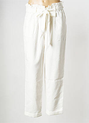 Pantalon droit blanc MORGAN femme