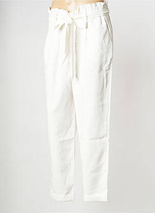 Pantalon droit blanc MORGAN femme