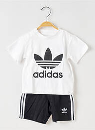 Ensemble short col rond noir ADIDAS enfant