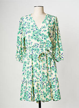 Robe courte col v beige SUNCOO femme