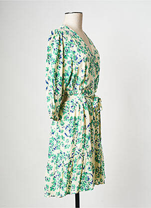 Robe courte col v beige SUNCOO femme