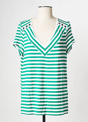 T-shirt col v vert BREAL femme