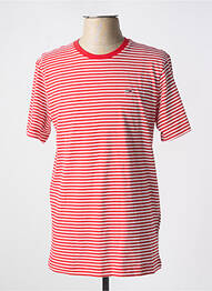 T-shirt col rond rouge TOMMY HILFIGER homme