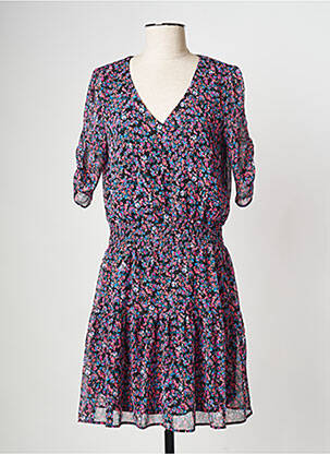 Robe courte col v noir BONOBO femme
