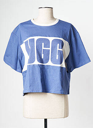 T-shirt col rond bleu UGG femme