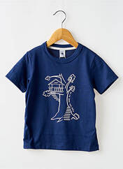 T-shirt bleu PETIT BATEAU pour garçon seconde vue