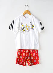 Ensemble de sport blanc ADIDAS pour garçon seconde vue