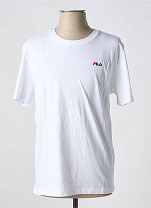 T-shirt col rond blanc FILA homme