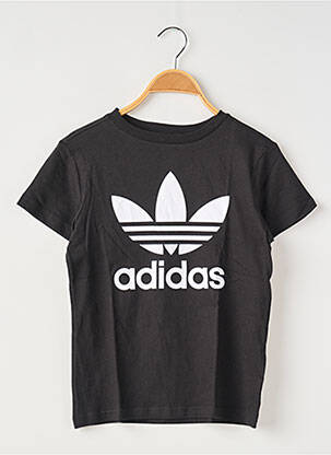 T-shirt col rond noir ADIDAS enfant