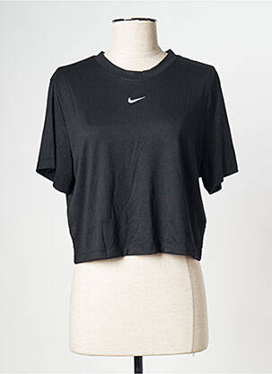 T-shirt col rond noir NIKE femme