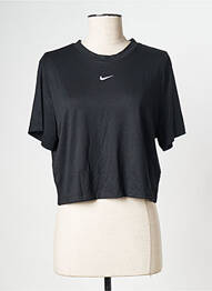 T-shirt col rond noir NIKE femme