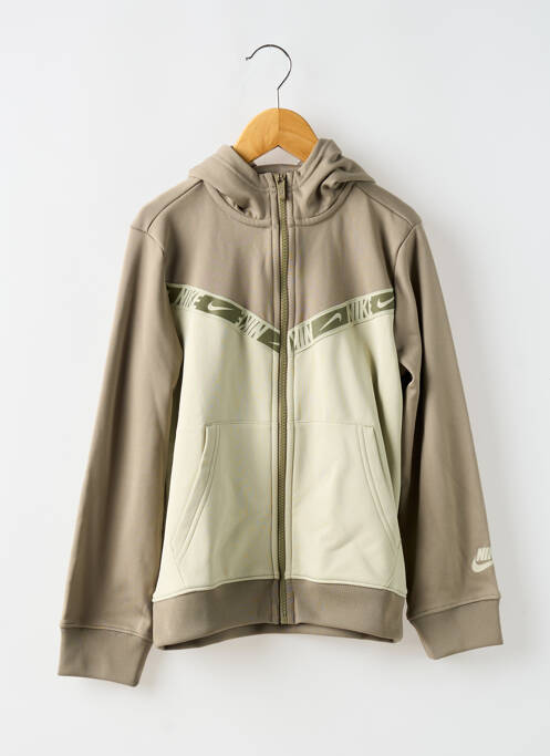 Gilet manches longues vert NIKE pour garçon