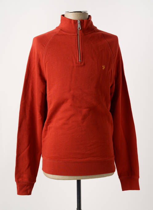 Sweat-shirt orange FARAH pour homme