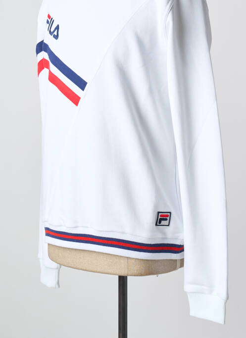 Sweat-shirt blanc FILA pour homme