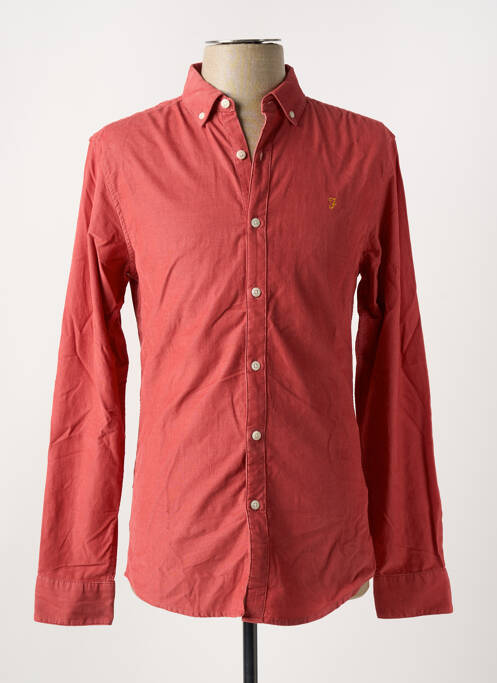Chemise manches longues rose FARAH pour homme