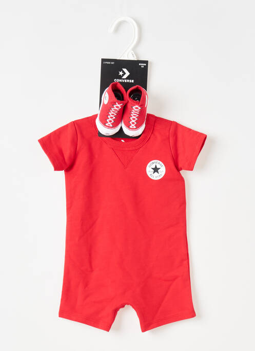 Combishort rouge CONVERSE pour enfant