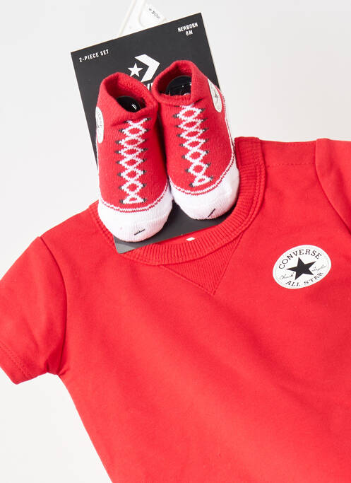 Combishort rouge CONVERSE pour enfant
