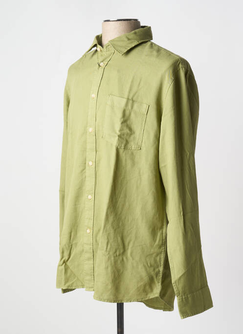 Chemise manches longues vert SELECTED pour homme
