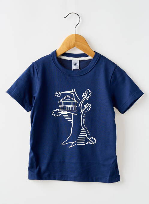 T-shirt bleu PETIT BATEAU pour garçon