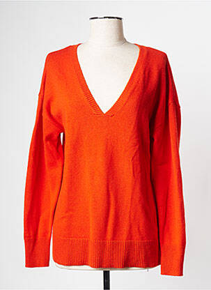 Pull col v orange CAROLL femme