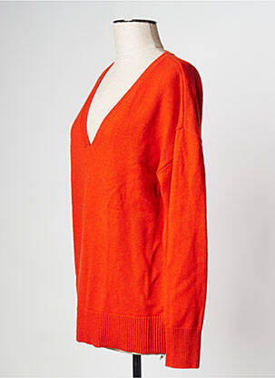 Pull col v orange CAROLL femme